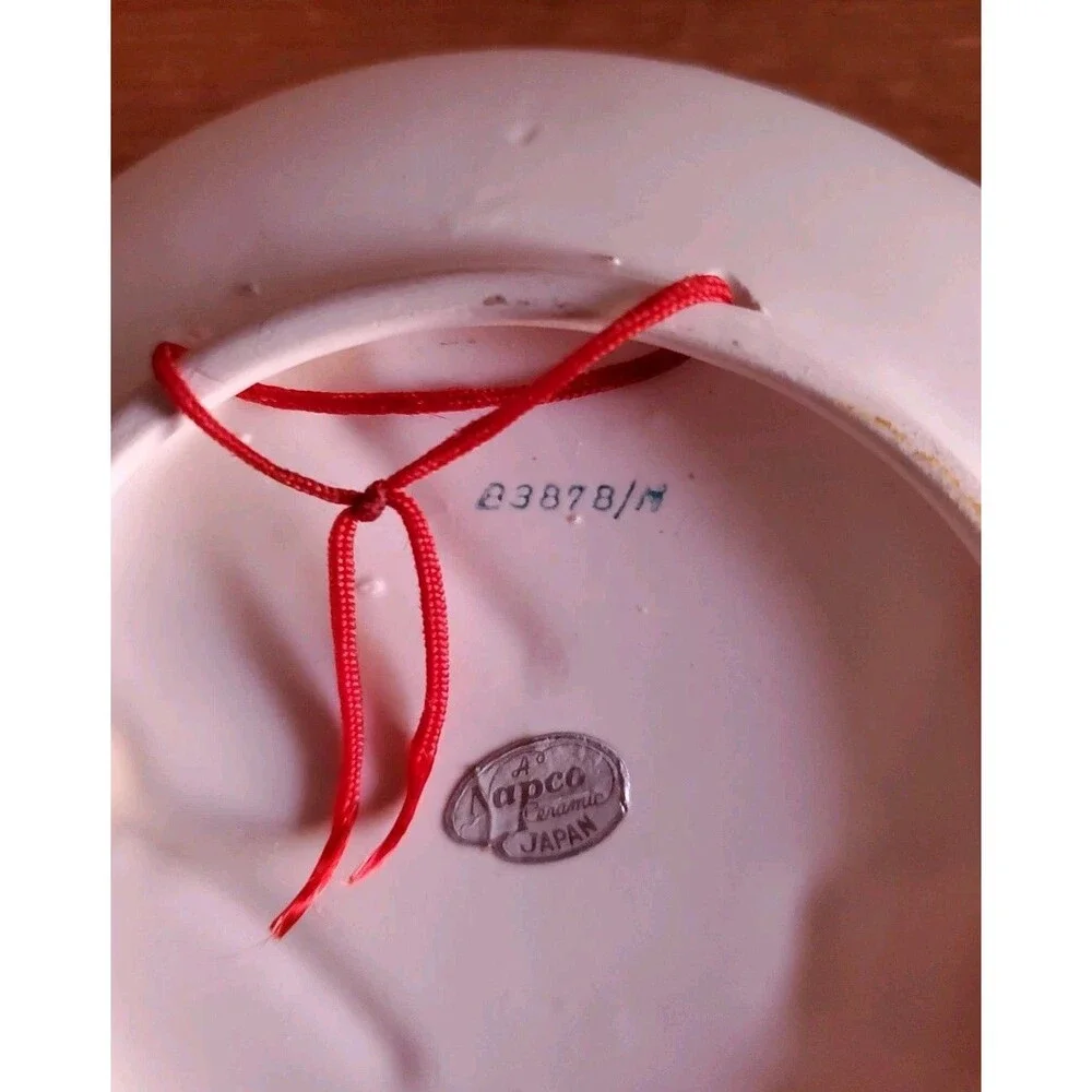 Vintage Napco Rose Plate Wall Decoration Plaque With Raised Rose 5